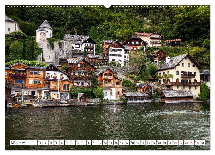 Produktbild: Hallstatt und der Hallst&auml;tter See (hochwertiger Premium Wandkalender 2027 DIN A2 quer), Kunstdruck in Hochglanz