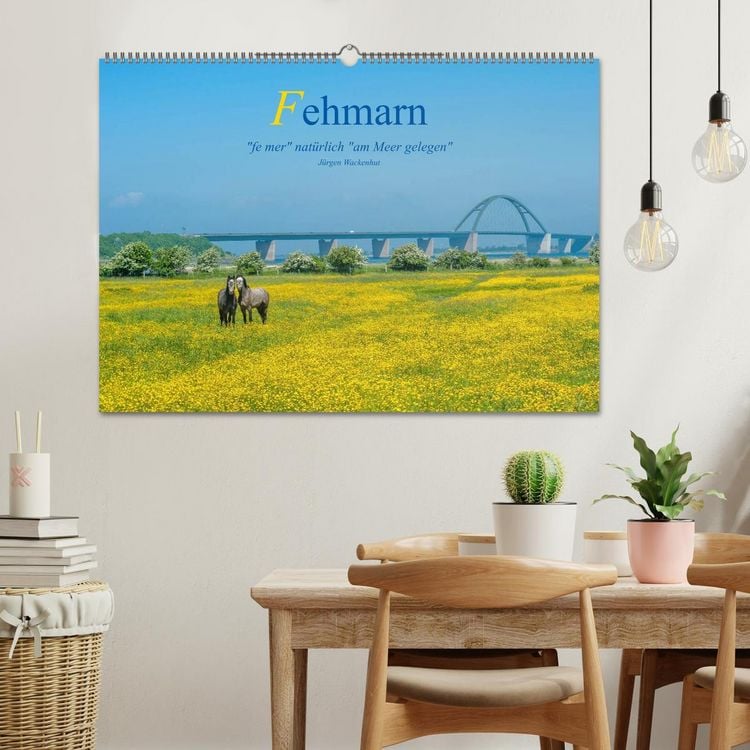 Produktbild: Fehmarn - "fe mer" nat&uuml;rlich "am Meer gelegen" (Wandkalender 2026 DIN A2 quer), CALVENDO Monatskalender