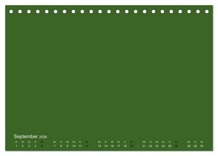 Produktbild: Bastelkalender - dunkel Gr&uuml;n (Tischkalender 2026 DIN A5 quer), CALVENDO Monatskalender