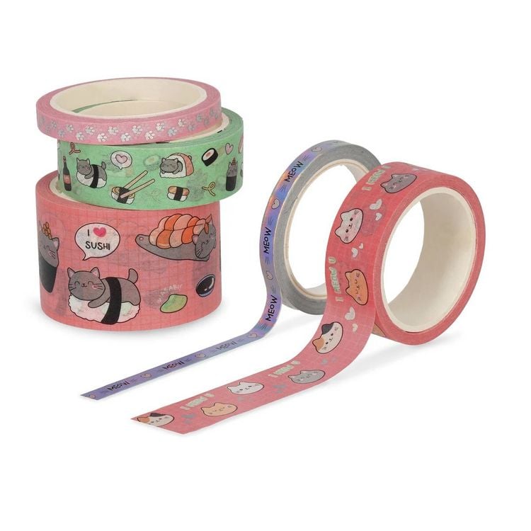 Produktbild: Legami Klebeb&auml;nder aus Papier - K&auml;tzchen - Set of 5