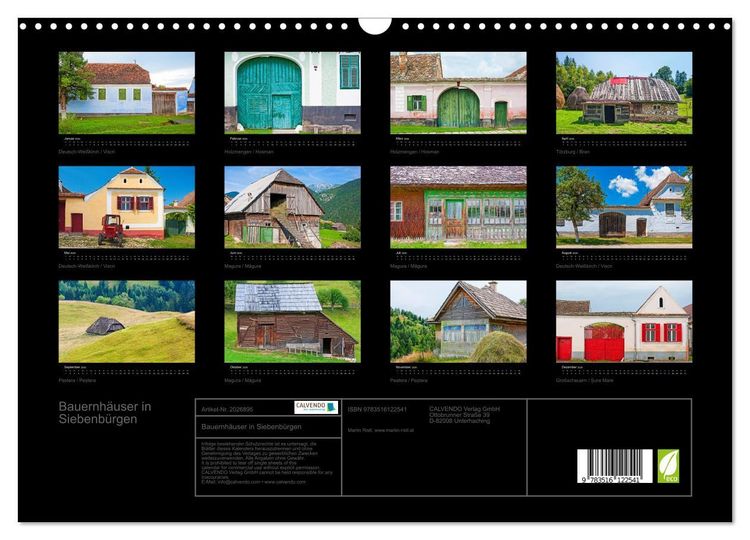 Produktbild: Bauernh&auml;user in Siebenb&uuml;rgen (Wandkalender 2026 DIN A3 quer), CALVENDO Monatskalender