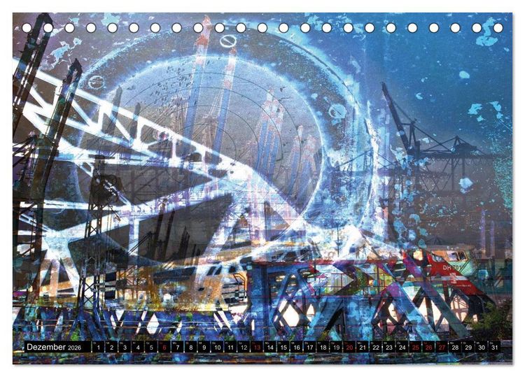 Produktbild: Hamburg Abstrakt (Tischkalender 2026 DIN A5 quer), CALVENDO Monatskalender