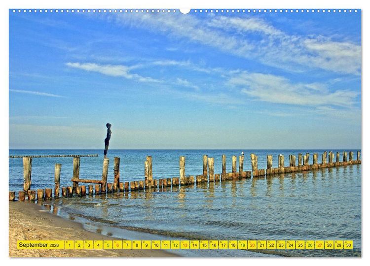 Produktbild: Erlebnis Ostseek&uuml;ste - zwischen Wismarer Bucht und Usedom (Wandkalender 2026 DIN A2 quer), CALVENDO Monatskalender