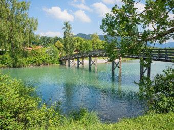 Produktbild: CALVENDO Puzzle Mangfallbr&uuml;cke in Gmund am Tegernsee | 1000 Teile Lege-Gr&ouml;&szlig;e 64x48cm Foto-Puzzle f&uuml;r gl&uuml;ckliche Stunden