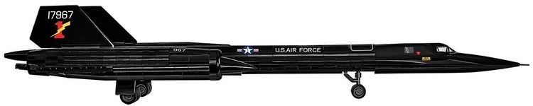 Produktbild: COBI Armed Forces 5891 - Lockheed SR-71 Blackbird, US Milit&auml;r Flugzeug, Bausatz 1:48, 1374 Klemmbausteine/1 Figur