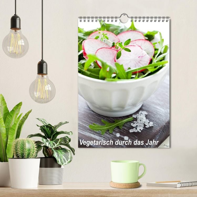 Produktbild: Vegetarisch durch das Jahr / Planer (Wandkalender 2026 DIN A4 hoch), CALVENDO Monatskalender