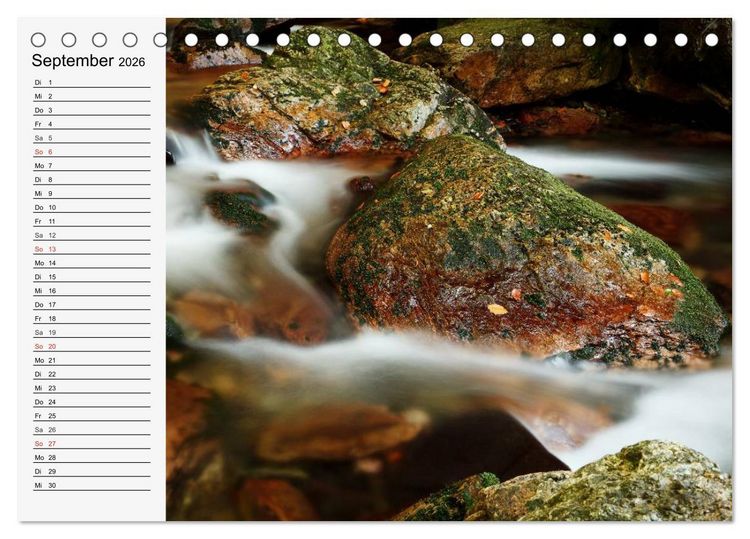 Produktbild: Wildwasser. Gebirgsb&auml;che und Wasserf&auml;lle (Tischkalender 2026 DIN A5 quer), CALVENDO Monatskalender