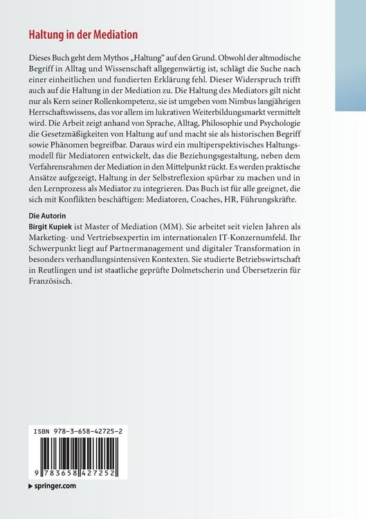 Produktbild: Haltung in der Mediation