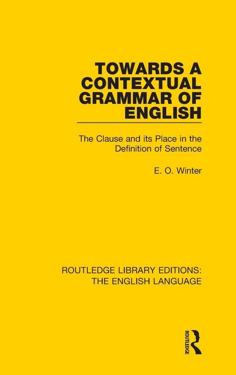 Produktbild: Towards a Contextual Grammar of English