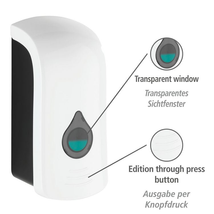 Produktbild: Desinfektionsmittel-Spender Mod. Ranera L Wei&szlig;, F&uuml;llmenge: 740 ml