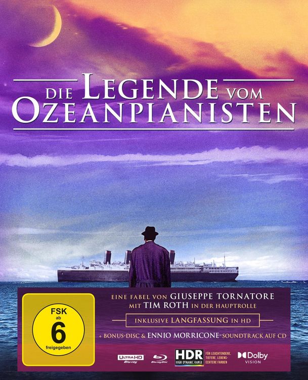 Produktbild: Die Legende vom Ozeanpianisten - Special Edition (4K Ultra HD) (+ Blu-ray) (+ 1 Blu-ray-Langfassung) (+ Bonus-Blu-ray) (+ CD)