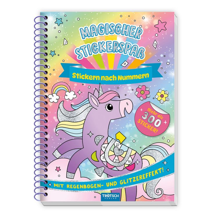 Produktbild: Tr&ouml;tsch Besch&auml;ftigungsbuch Stickerbuch Magischer Stickerspa&szlig;