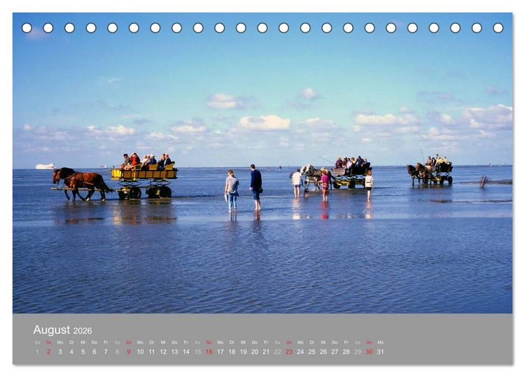 Produktbild: Blick auf die Nord-und Ostsee (Tischkalender 2026 DIN A5 quer), CALVENDO Monatskalender