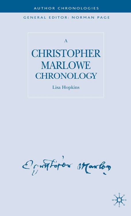 Produktbild: A Christopher Marlowe Chronology