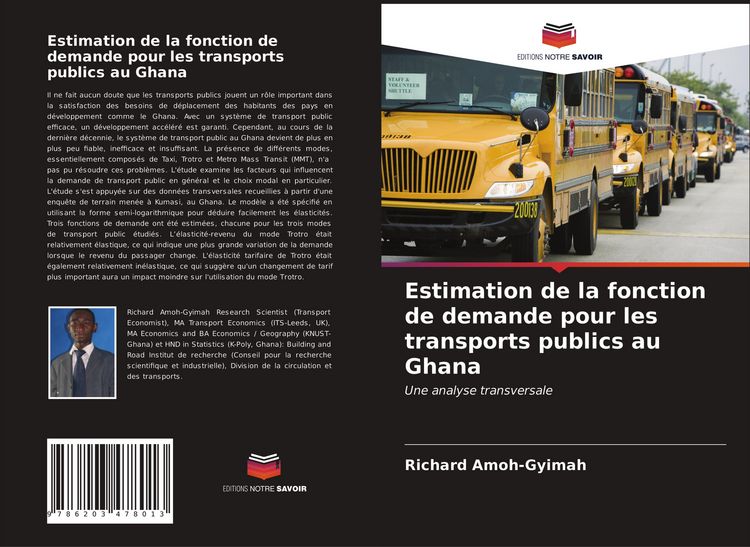Produktbild: Estimation de la fonction de demande pour les transports publics au Ghana