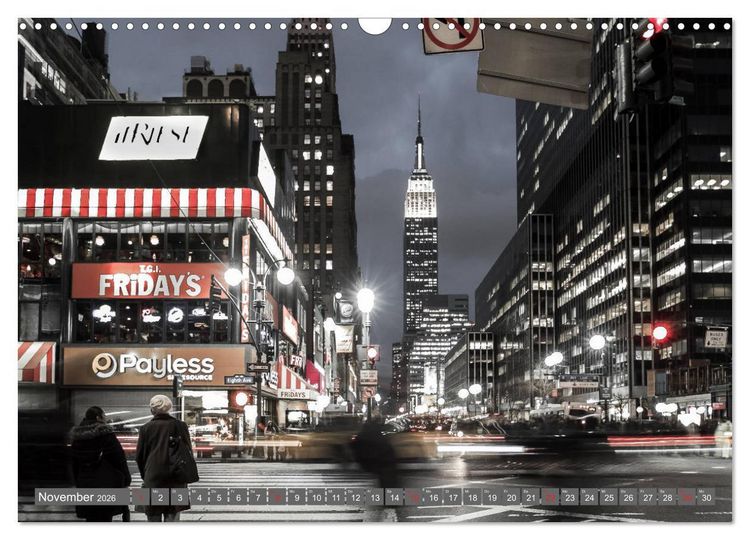 Produktbild: New York City - Color Glam Edition (Wandkalender 2026 DIN A3 quer), CALVENDO Monatskalender