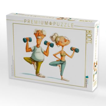 Produktbild: CALVENDO Puzzle Seniorensport mit Hanteln im Park | 1000 Teile Lege-Gr&ouml;&szlig;e 64x48cm Foto-Puzzle f&uuml;r gl&uuml;ckliche Stunden