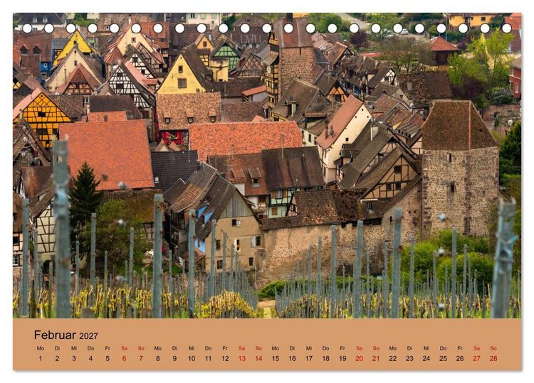 Produktbild: Die Weinsta&szlig;e im Elsass (Tischkalender 2027 DIN A5 quer), CALVENDO Monatskalender