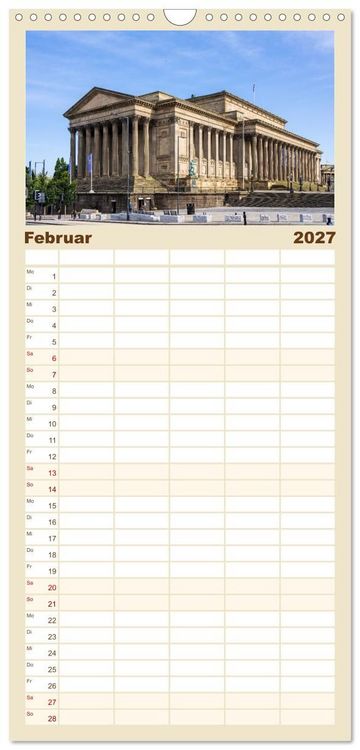 Produktbild: Familienplaner 2027 - Faszination Liverpool mit 5 Spalten (Wandkalender, 21 x 45 cm) CALVENDO