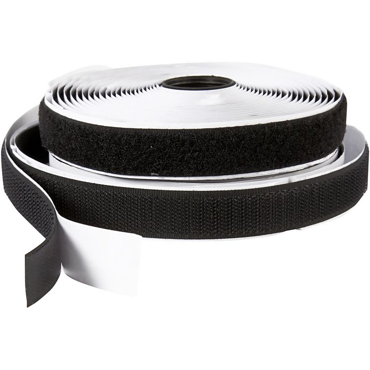 Produktbild: Creativ Company Klettband Haken & &Ouml;sen, selbstklebend, B 20 mm, Schwarz, 5 m, 1 Rolle