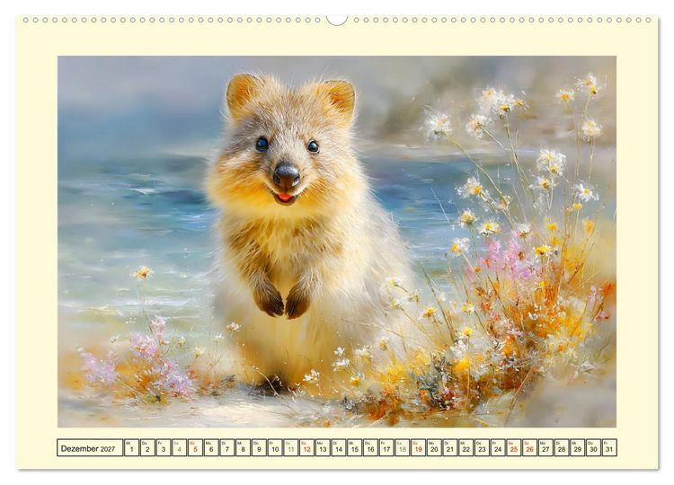 Produktbild: Quokkas. Kleine Gl&uuml;cksboten von Rottnest Island (Wandkalender 2027 DIN A2 quer), CALVENDO Monatskalender