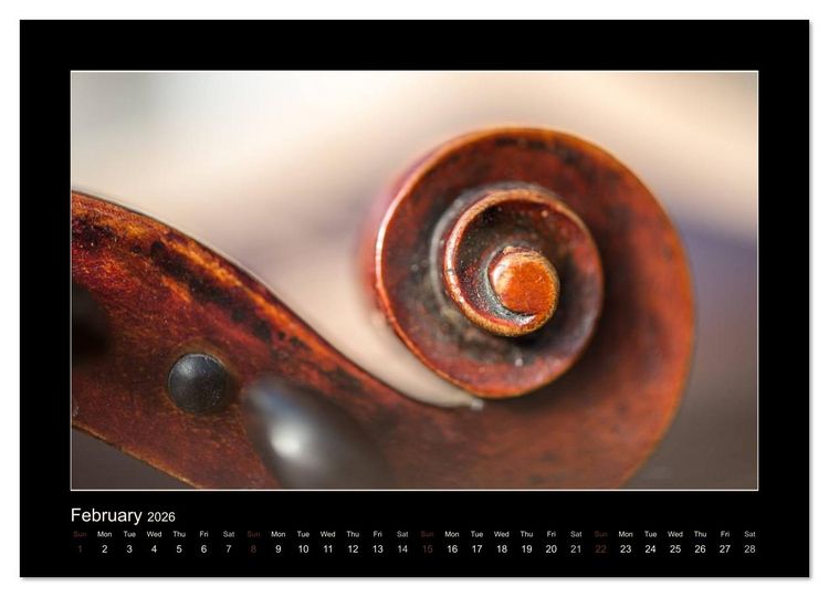 Produktbild: A violin only (High Quality Premium Wall Calendar 2026 DIN A2 landscape),CALVENDO 12 Month Wall Calendar
