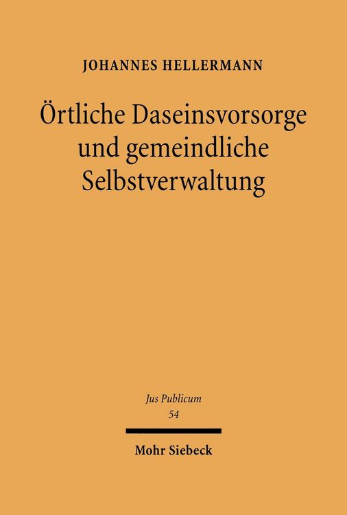 Produktbild: &Ouml;rtliche Daseinsvorsorge und gemeindliche Selbstverwaltung