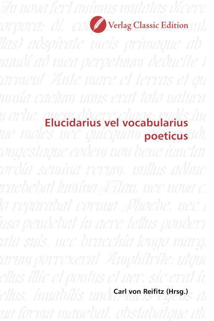 Produktbild: Elucidarius vel vocabularius poeticus