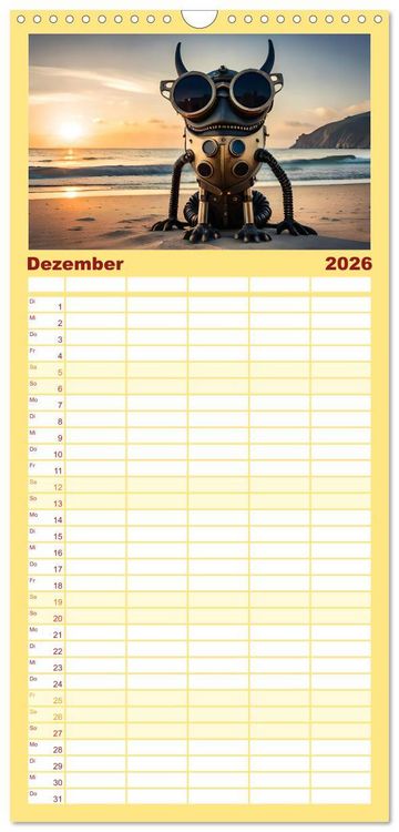 Produktbild: Familienplaner 2026 - Keine Angst vor Monstern mit 5 Spalten (Wandkalender, 21 x 45 cm) CALVENDO