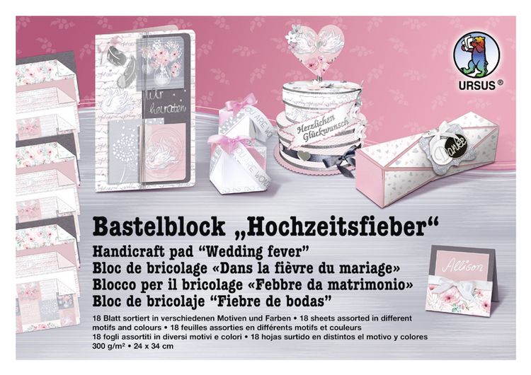 Produktbild: URSUS Bastelblock "Hochzeitsfieber"