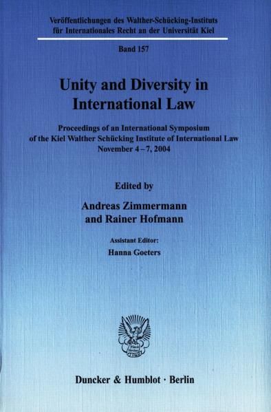 Produktbild: Unity and Diversity in International Law.