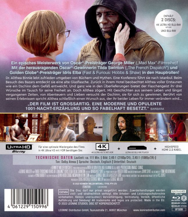 Produktbild: Three Thousand Years of Longing (+ Blu-ray)