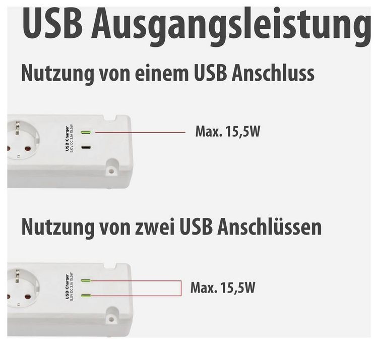 Produktbild: Brennenstuhl 1150660425 Steckdosenleiste mit Schalter Wei&szlig; Schutzkontakt 1 St.