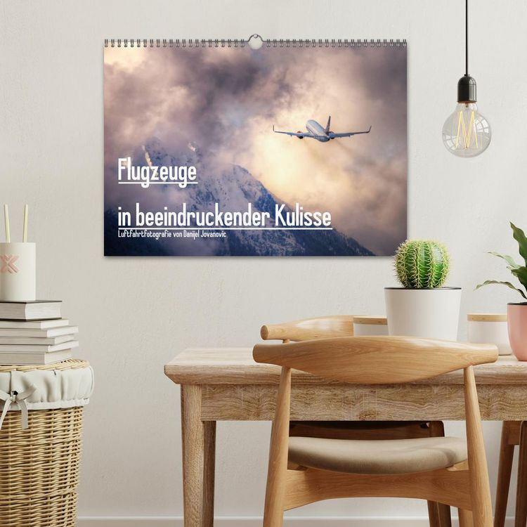 Produktbild: Flugzeuge in beeindruckender Kulisse (Wandkalender 2026 DIN A3 quer), CALVENDO Monatskalender