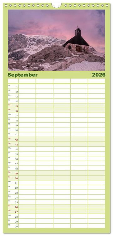 Produktbild: Familienplaner 2026 - Traumlandschaft Werdenfelser Land - Teil I mit 5 Spalten (Wandkalender, 21 x 45 cm) CALVENDO