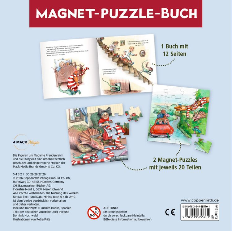 Produktbild: Magnet-Puzzlebuch: Dinosaurier in Omas Garten