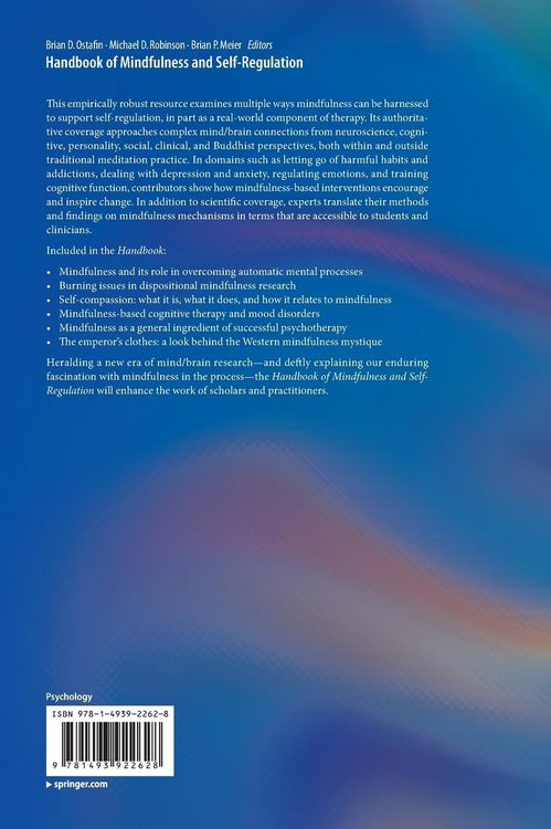 Produktbild: Handbook of Mindfulness and Self-Regulation