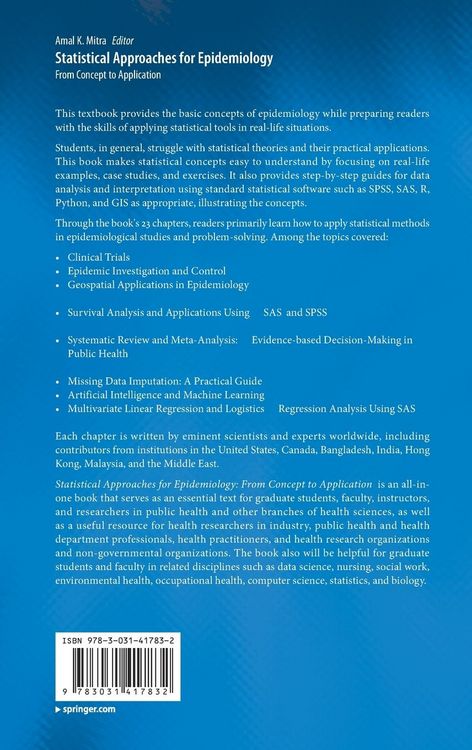 Produktbild: Statistical Approaches for Epidemiology