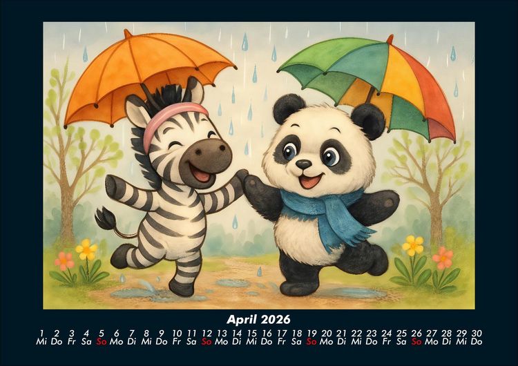Produktbild: Zara & Pippin - Beste Freunde f&uuml;rs Jahr 2026 Fotokalender DIN A4