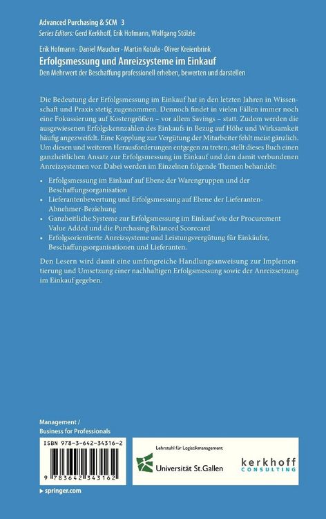 Produktbild: Erfolgsmessung und Anreizsysteme im Einkauf