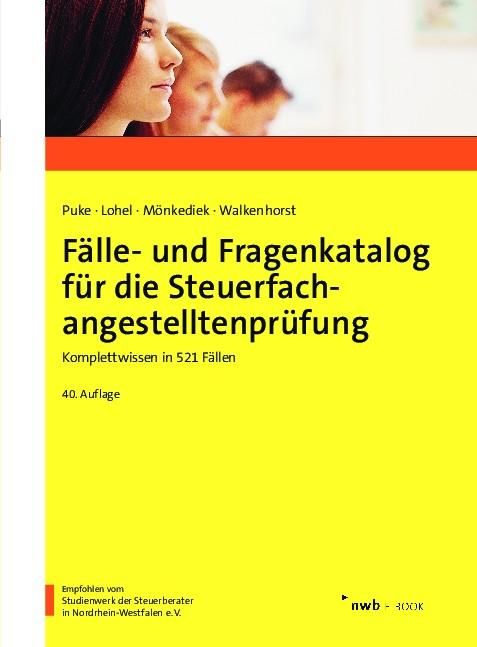 Produktbild: F&auml;lle- und Fragenkatalog f&uuml;r die Steuerfachangestelltenpr&uuml;fung