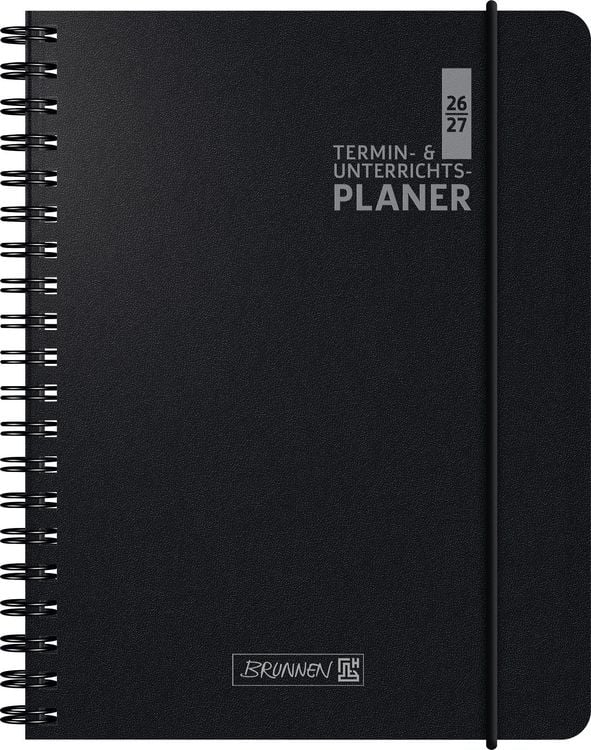 Produktbild: Termin- & Unterrichtsplaner 2026/2027 | A5, Kunststoff, schwarz