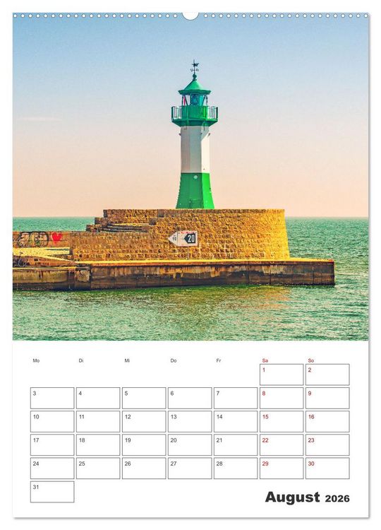 Produktbild: R&uuml;gen - Terminplaner (Wandkalender 2026 DIN A2 hoch), CALVENDO Monatskalender