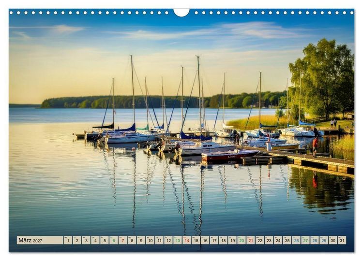Produktbild: Mecklenburger - Seen (Wandkalender 2027 DIN A3 quer), CALVENDO Monatskalender