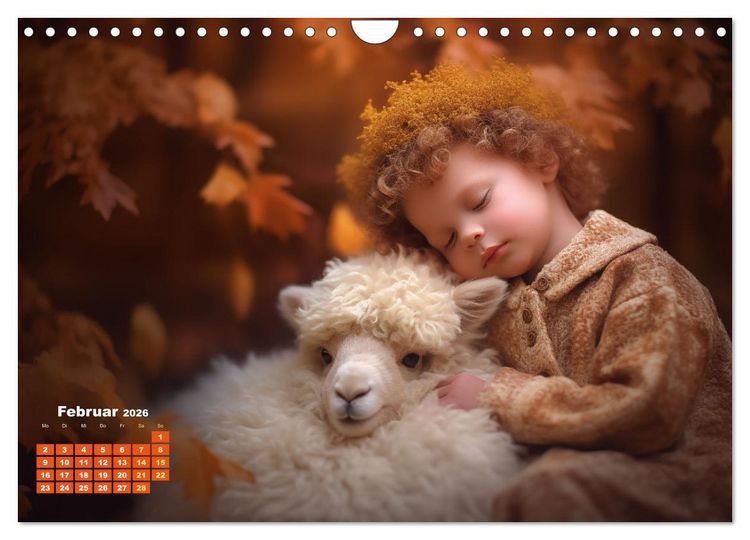 Produktbild: Kleine Schlummerparade: Babys und ihre kuscheligen Tierfreunde (Wandkalender 2026 DIN A4 quer), CALVENDO Monatskalender