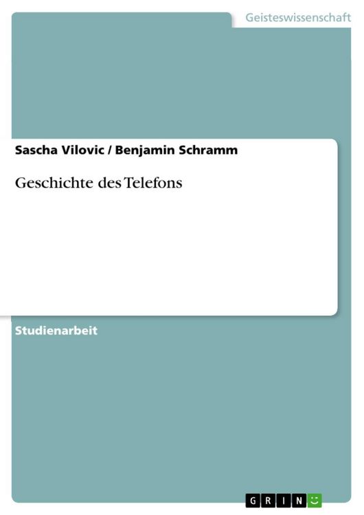 Produktbild: Geschichte des Telefons