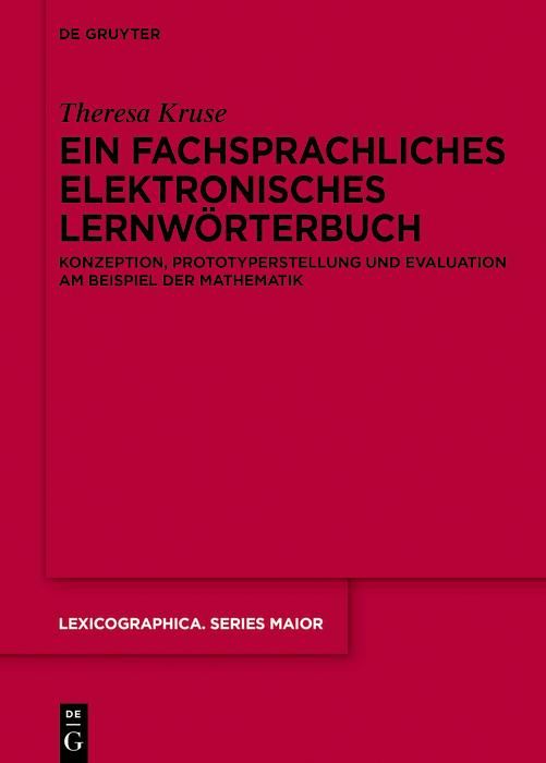 Produktbild: Ein fachsprachliches elektronisches Lernwörterbuch