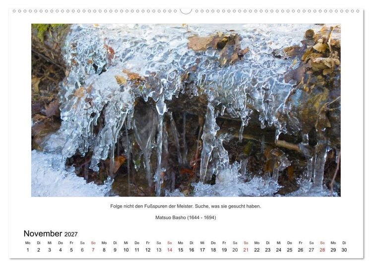 Produktbild: Der Naturkalender mit Zitaten und Spr&uuml;chen (hochwertiger Premium Wandkalender 2027 DIN A2 quer), Kunstdruck in Hochglanz