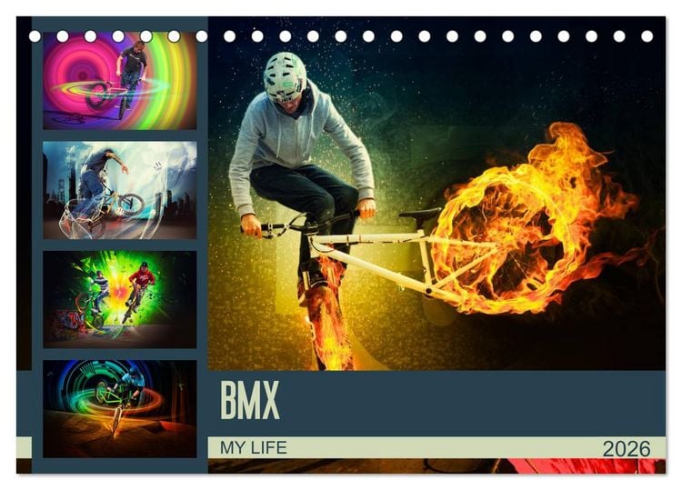 Produktbild: BMX My Life (Tischkalender 2026 DIN A5 quer), CALVENDO Monatskalender