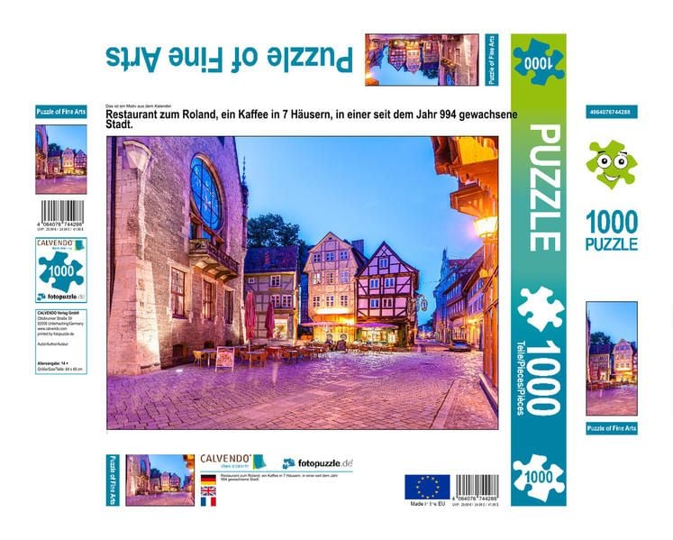 Produktbild: CALVENDO Puzzle Restaurant zum Roland, ein Kaffee in 7 H&auml;usern, in einer seit dem Jahr 994 gewachsene Stadt. | 1000 Teile Lege-Gr&ouml;&szlig;e 64x48cm Foto-Puzz